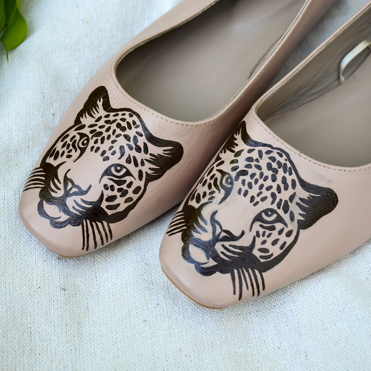 Hand Painted Powder Pink Ballerina Shoes