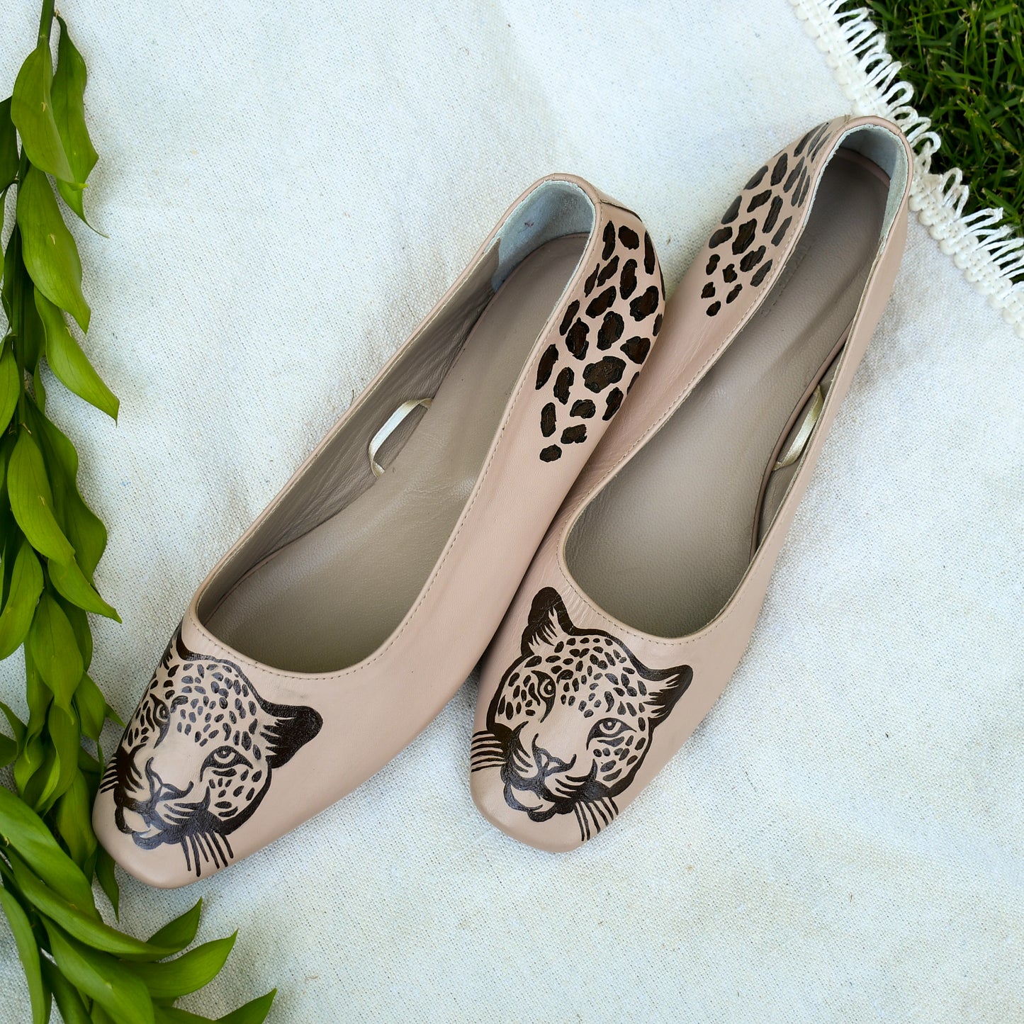 Hand Painted Powder Pink Ballerina Shoes