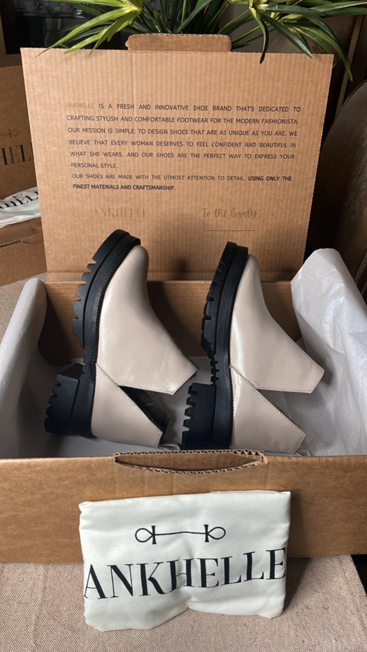 Off White Ankle Boot