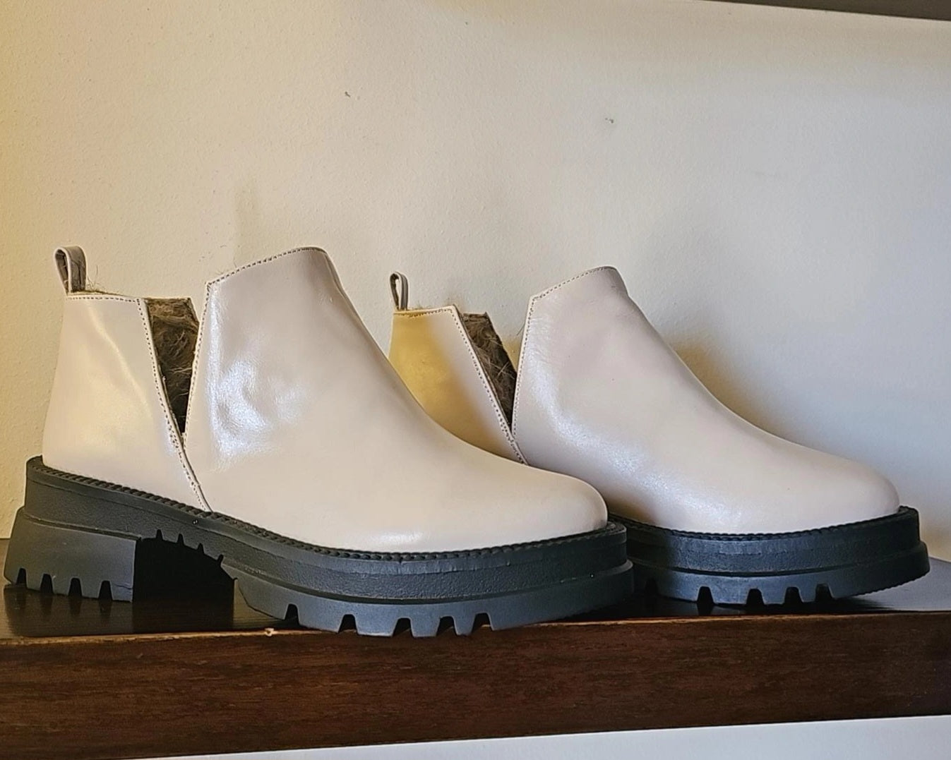 Off White Ankle Boot