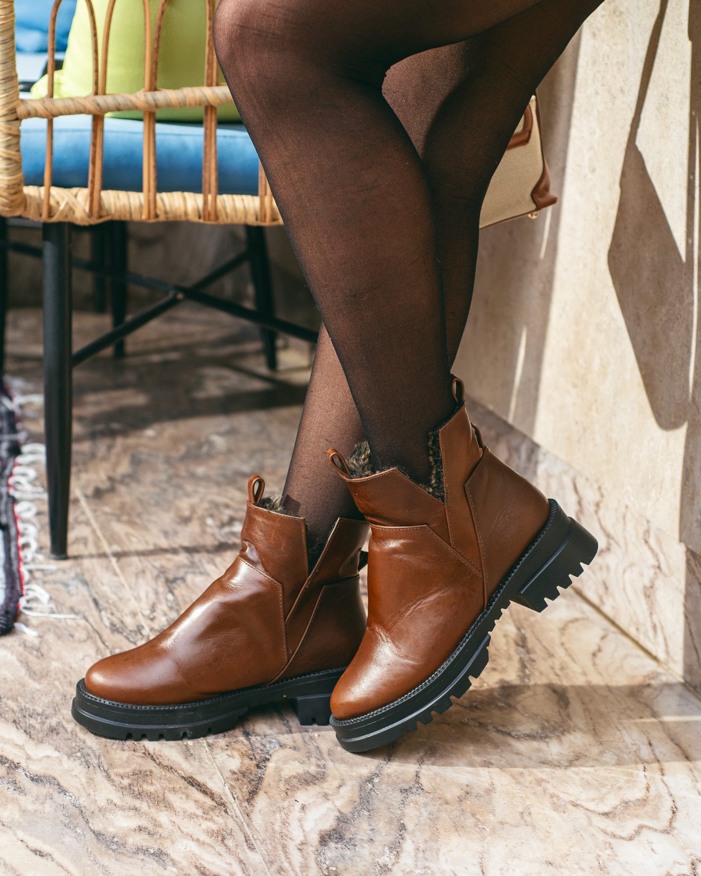 Brown Half boots