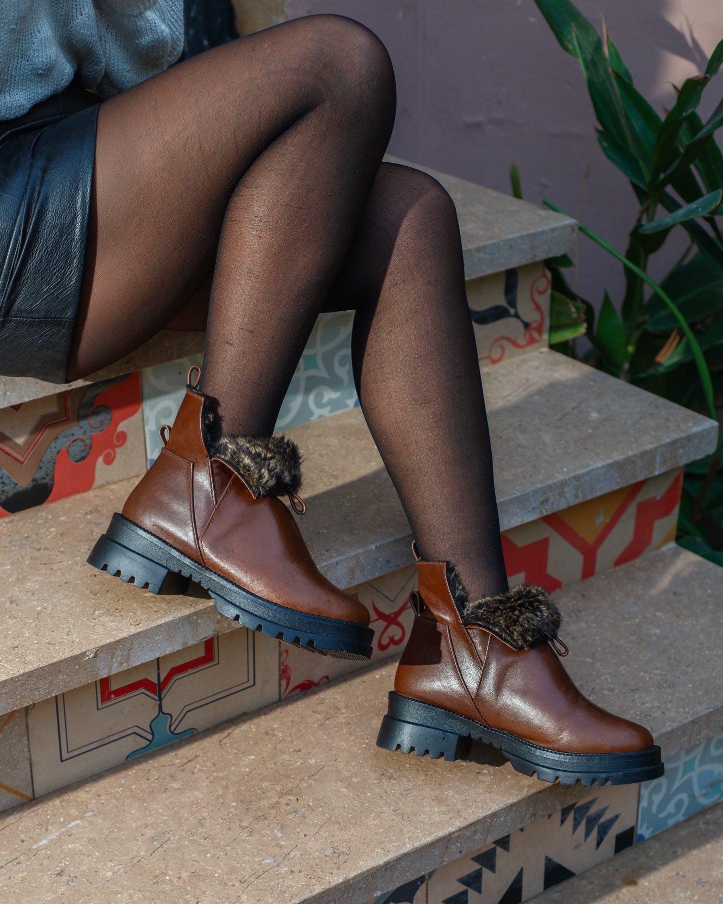 Brown Half boots