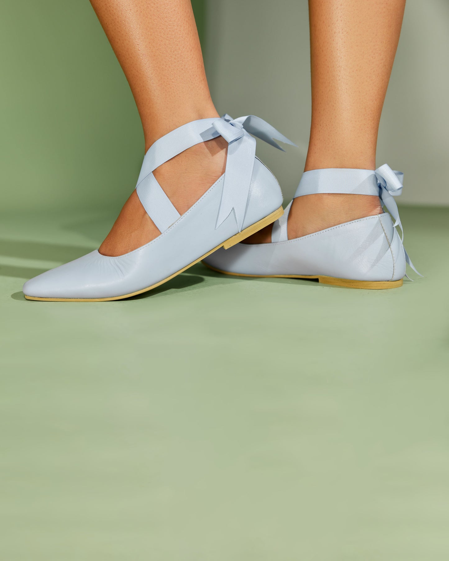 Ice Blue Ballerina Shoes